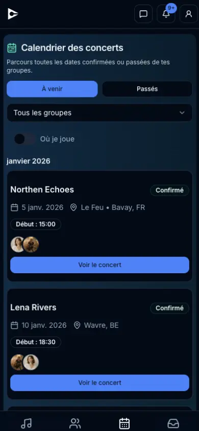 Une vue claire sur toutes tes dates